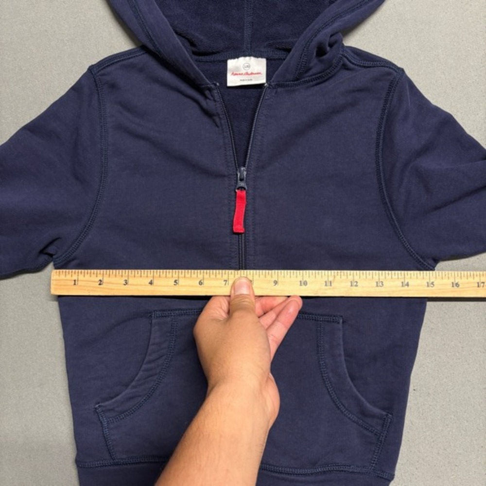 Hanna Andersson Kids' Navy Blue Zip-Up Hoodie 120 (US 6-7) - Picture 6 of 11